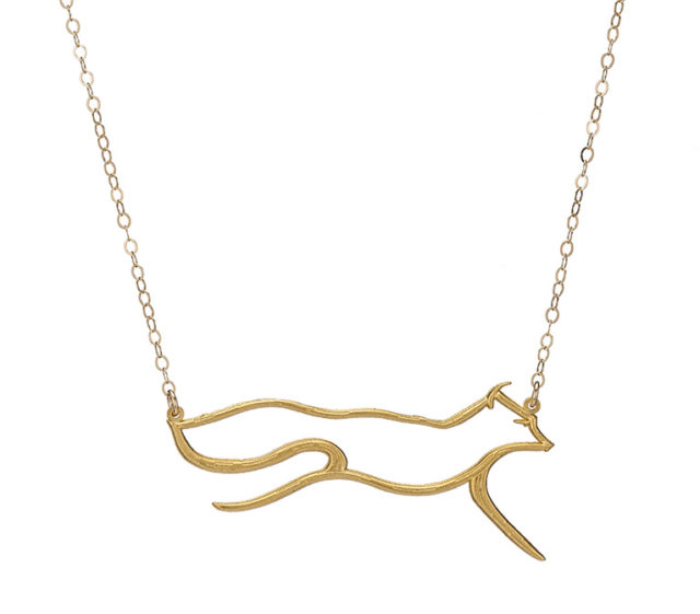 Fox Necklace in Gold