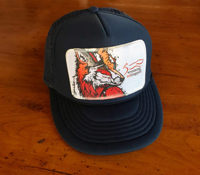 Navy Wyoming Untrapped Trucker Hat